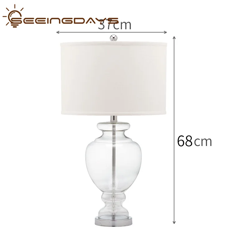 Простой Современный Американский стол из прозрачного стекла светильник для