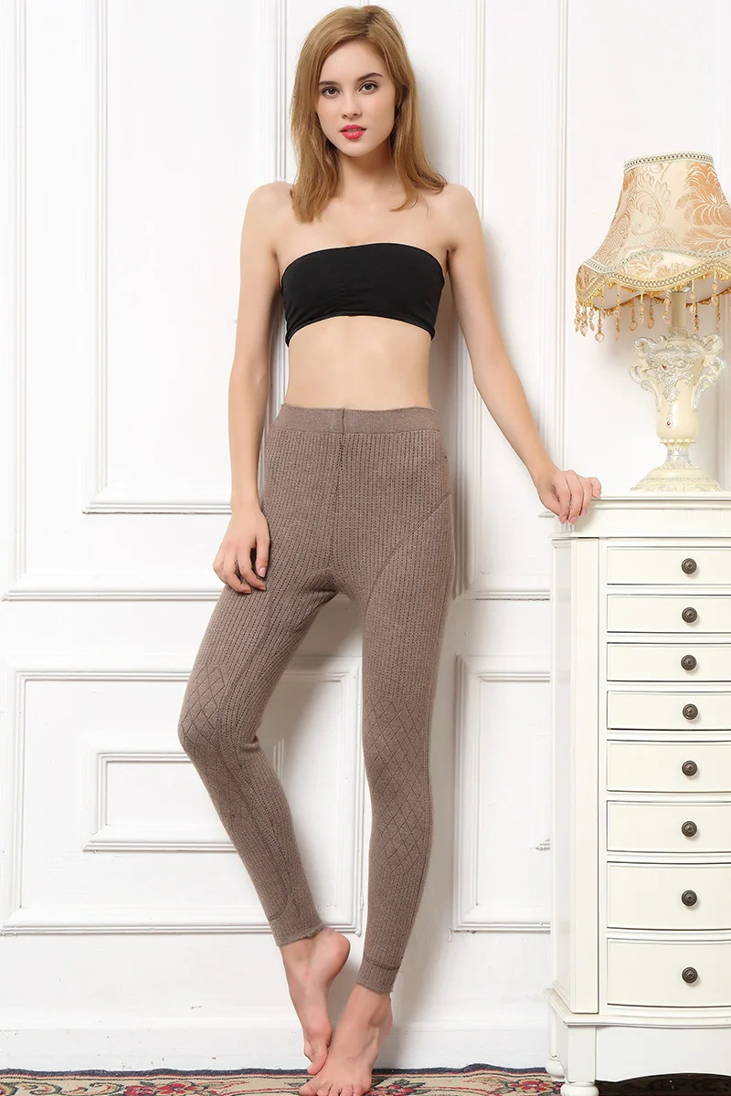 Thicker Pants Women for Heavy Winter Double-Knit Cashmere and Wool Leggings New Long 3Colors Ladies Pant Woman Trousers