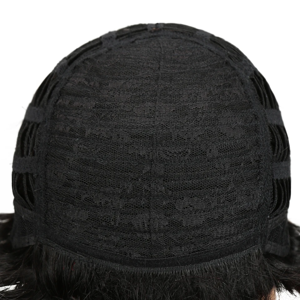 Trueme короткие парики из человеческих волос Фея бразильские вьющиеся волнистые