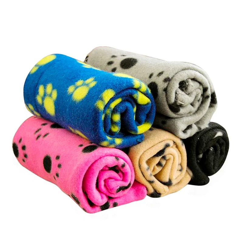 Одеяло для собак и кошек мягкая кровать матрас сна Флисовое одеяло мелких