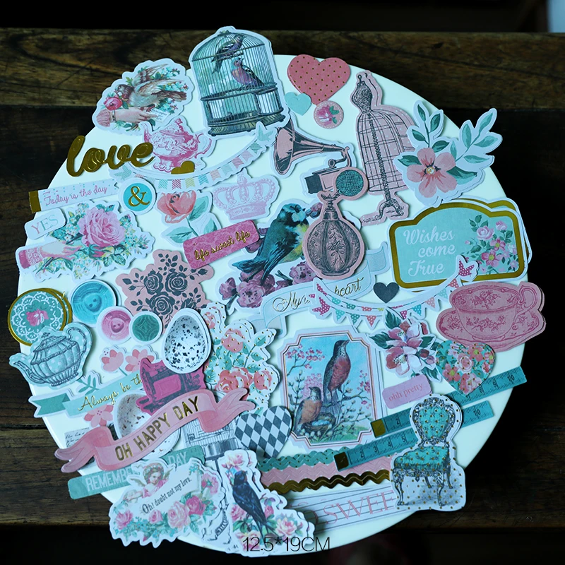 

KLJUYP 106pcs Love Paper Stickers for Scrapbooking DIY Projects Junk Journal Card Making Crafts