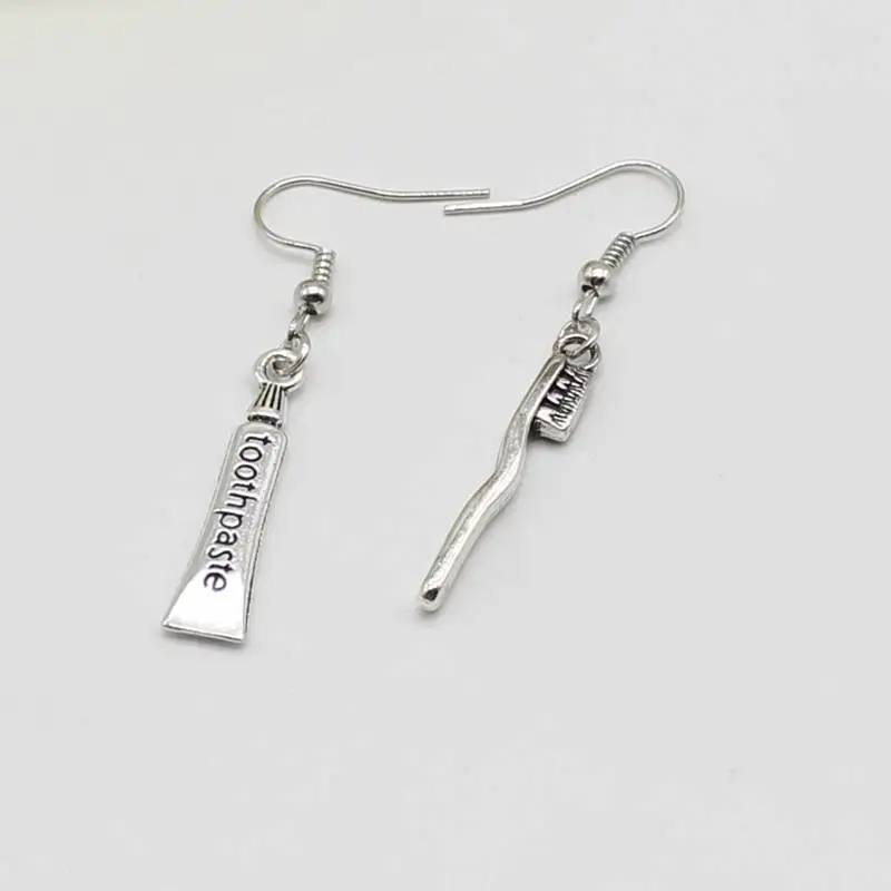 Винтаж античное серебро Чистоте Зубная паста щётка Личность Альтернативная