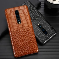 genuine leather phone case for oneplus 3 3t 5 5t 6 6t 7 7t 8 pro natural cowhide luxury crocodile texture back cover fundas capa
