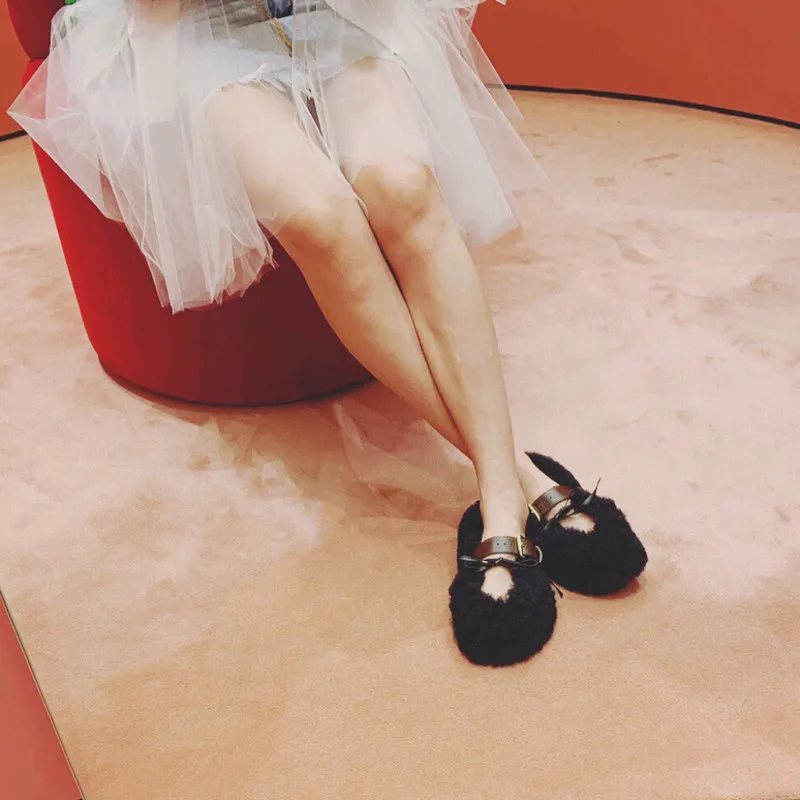 Zapatos mujer; обувь на плоской подошве; женские лоферы; Женская шерстяная обувь на платформе; Балетки с круглым носком; scarpe donna; слипоны; Buty Damskie; балетки на плоской подошве