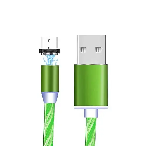 Fanshu 3 в 1 Магнитный USB кабель высокоскоростной USB для Micro type C зарядное устройство IOS кабель светодиодный свет для iphone Lightning Кабель