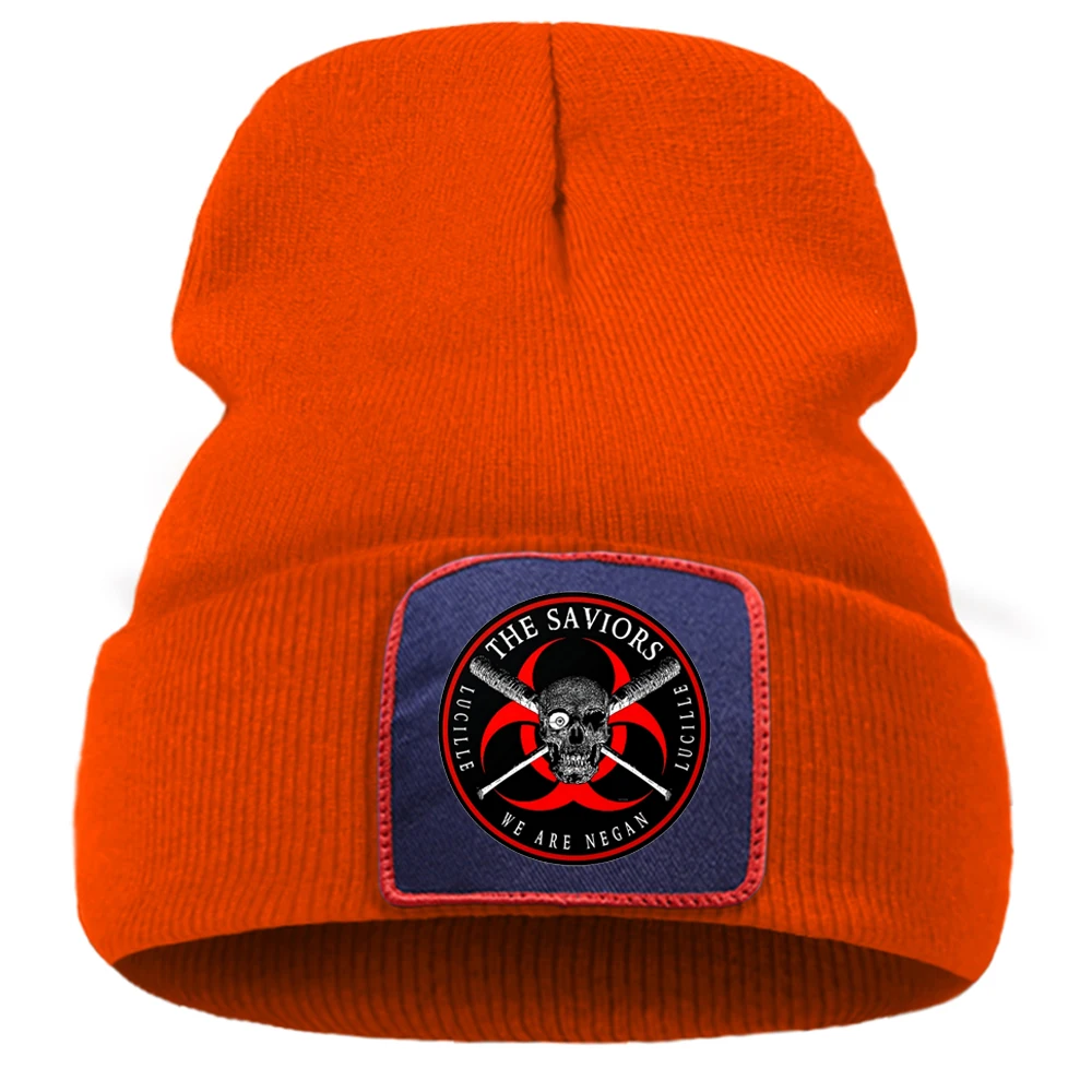 

The Saviors Lucille Skull Prints Unisex Wool Ski Hat Thick Warm Beanie Hat Cartoon HotSale Knitted Hats Flexible Quality Caps
