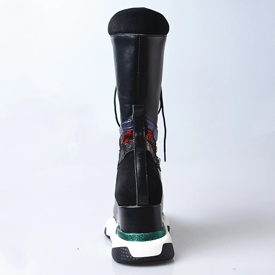 Женские кроссовки Prova perfeto черные красные повседневные ботинки из натуральной