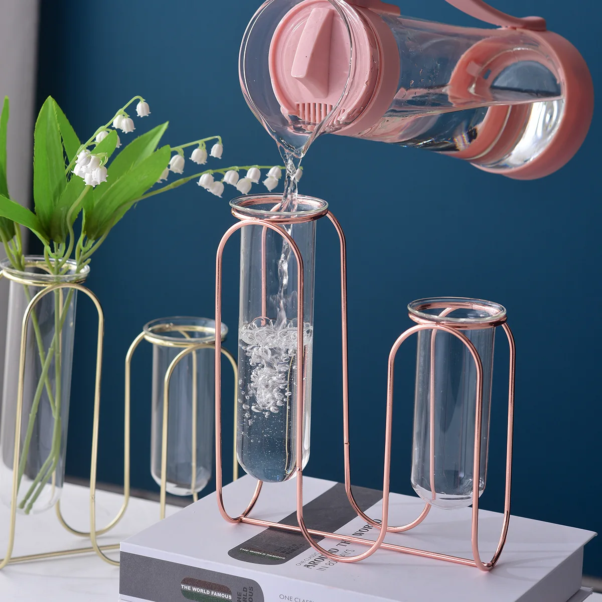 1 шт. стеклянная ваза в скандинавском стиле с геометрическим узором | Дом и сад