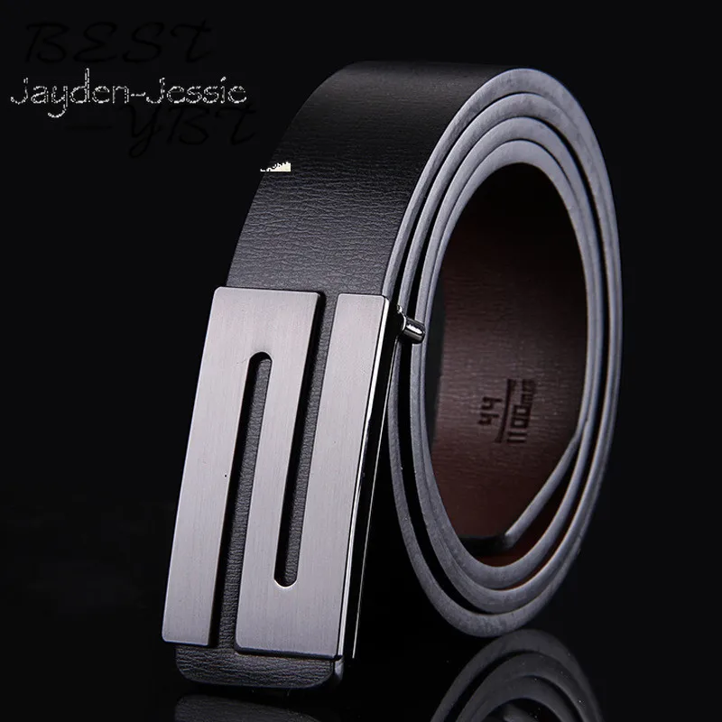Мужской кожаный ремень горячий стиль S Пряжка модный Джокер гладкая пряжка |