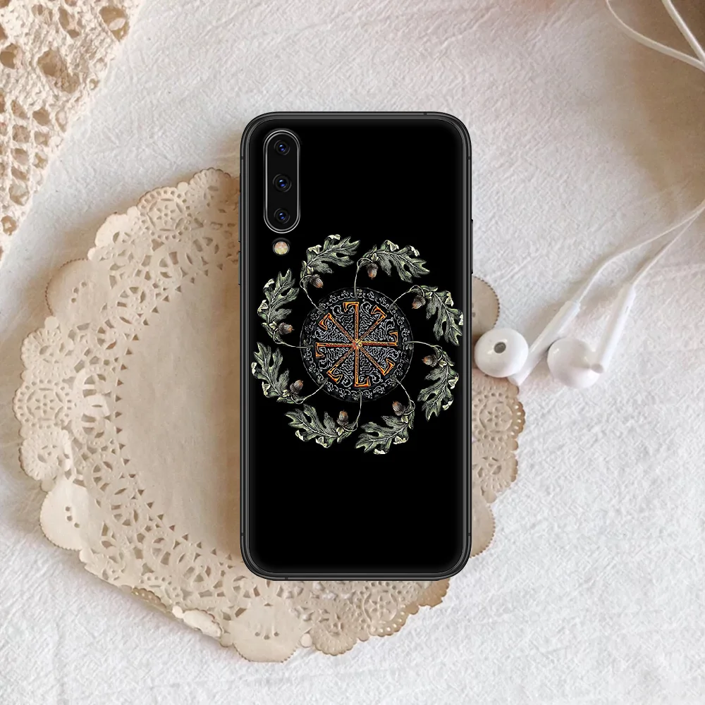 

Slavic Viking symbo Kolovrat Phone Case Cover For Samsung Galaxy A10 A11 A20 E A21 A30 A40 A41 A50 A51 A70 A71 A81 S 4G 5G black