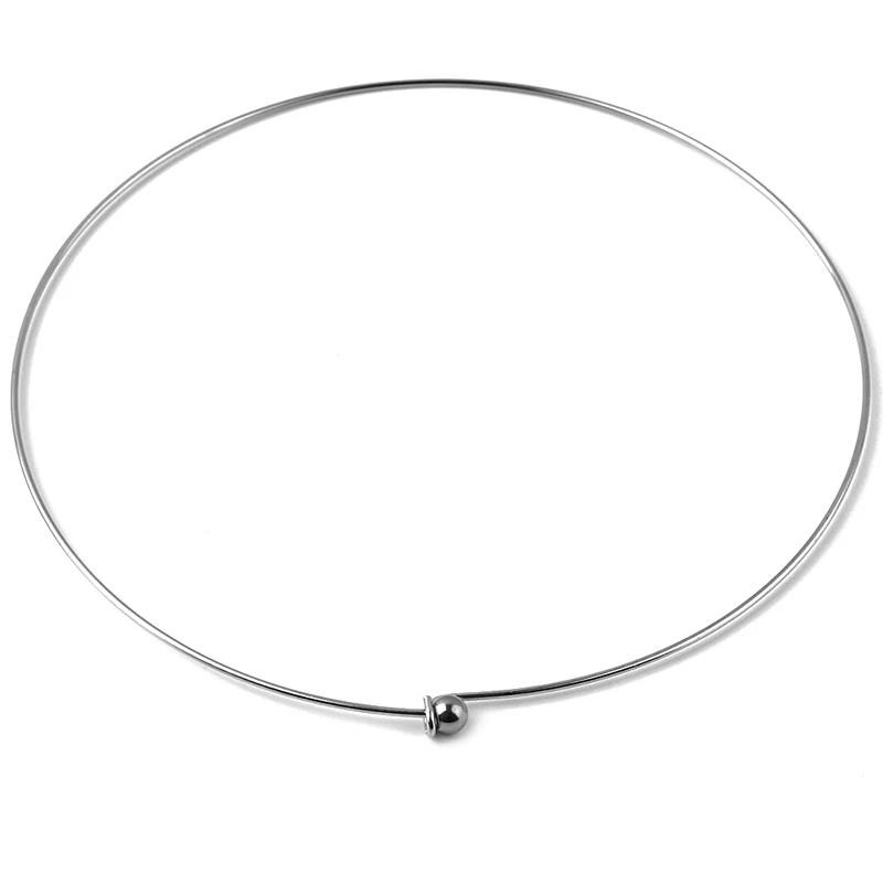 2pcs/lot Never Fade Stainless Steel Fashion Glamour Woman Necklace Collar 1mm DIY Jewelry Making Findings Accessories