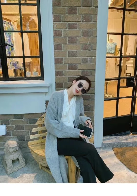 

2020 Autumn New Sweaters Are Thin And Versatile Cardigan Jacket Women's Knitted Mid-Length Women