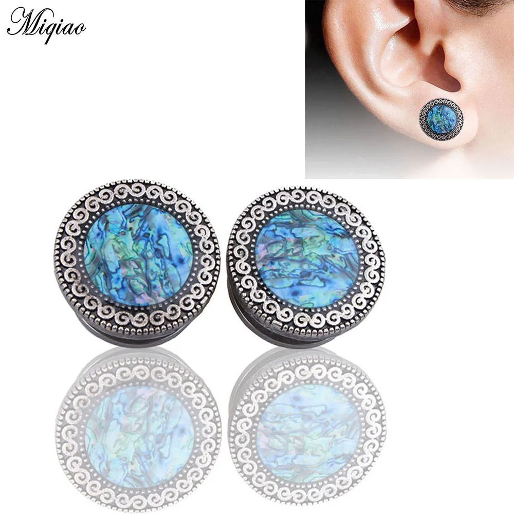 

Miqiao 2pcs/lot Stainless Ear Plugs Flesh Tunnel Expander Gauge Piercing Stretchers Body Piercing Fashion Jewelry