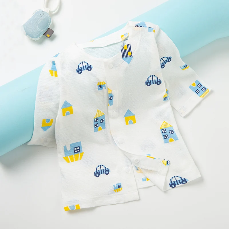 

2020 Baby Boy Girl Mid-open top T Shirts New Toddler Comfortable Tops Tee Children Clothing Kids Button Long Sleeve