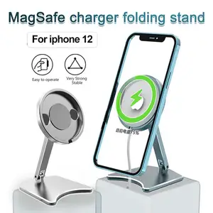 for apple magsaf phone charger holder aluminium alloy bracket for iphone 12 pro max 12mini magnetic wireless fast charging stand free global shipping