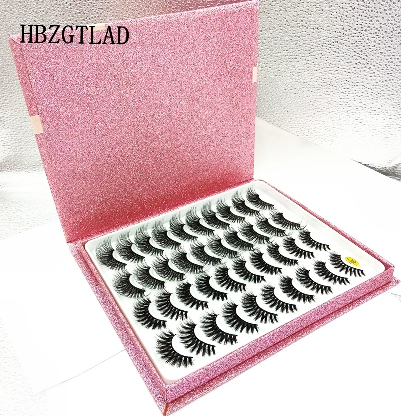 Hbzgtlad 1/20 пар флэш-упаковка 3D мягкая норка накладные ресницы ручной работы пушистые длинные ресницы натуральные инструменты для макияжа глаз