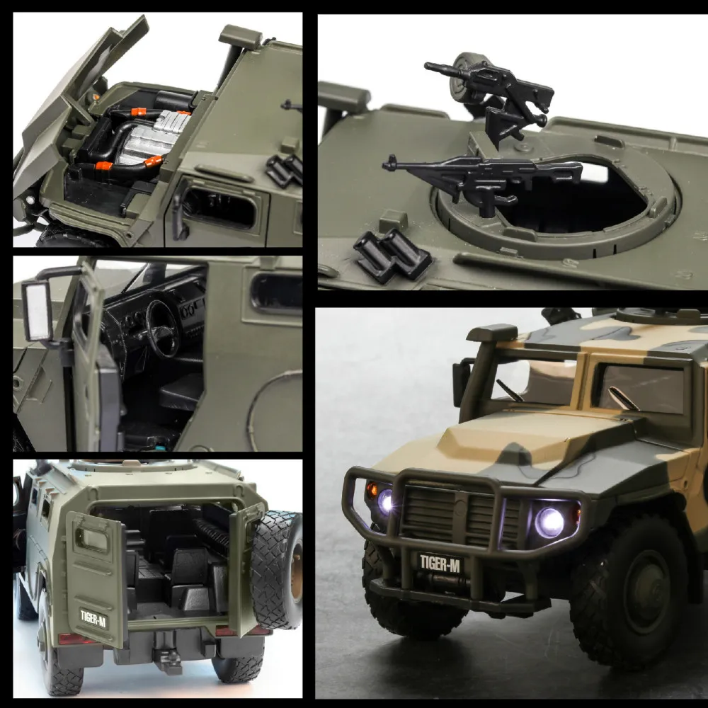 Игрушки 1:32 военный Тигр взрывозащищенный бронированный автомобиль с акустооптическим открыванием двери сплав игрушка модель игрушка для мальчиков детские игрушки