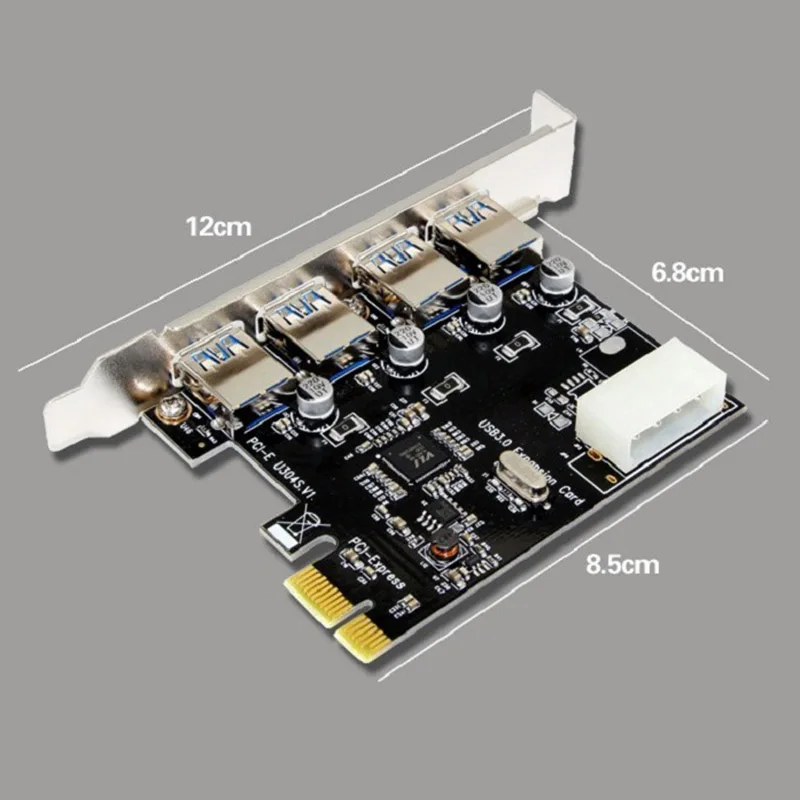 

3.0 PCI-E to USB Riser Card 4-port USB Built-in Desktop Expansion Card UY8