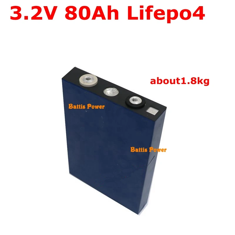 8 шт. 3 2 В 80Ah lifepo4 батарея в литиевые элементы для diy 24 12 инвалидной коляски