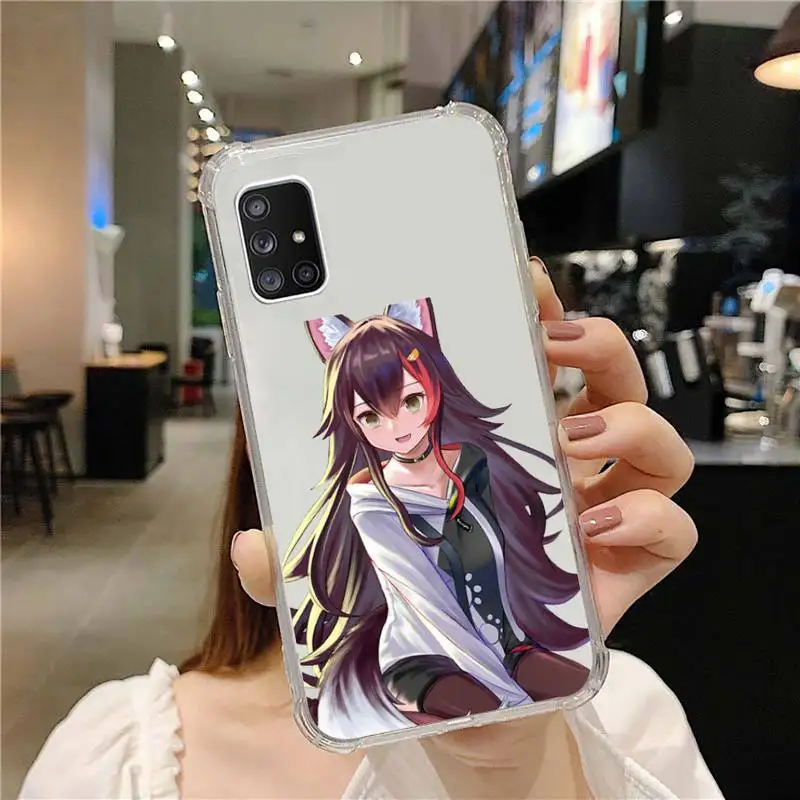 

ookami mio hololive fox girl Phone Case Transparent For Samsung S A M J 21 20 50 30 60 5 7 51 71 90 11 10 J710 e p PLUS Prime 5G