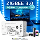 Zigbee 3,0 DC12-24V Smart Pro RGBW светодиодный ZigBee полосы контроллер работать с радиочастотным пультом дистанционного управления, светодиодный полосы