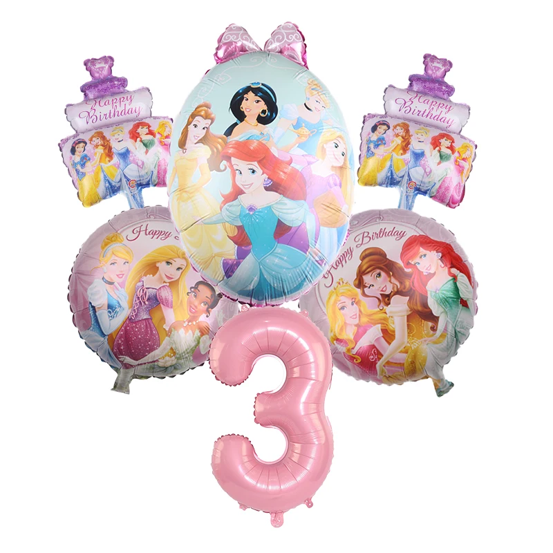 6 шт. Детские шары в виде Принцессы Диснея | Дом и сад