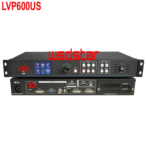 LVP600US USB и SDI дешевый светодиодный видеопроцессор вход (поддержка JPG mp4)/SDI/HDMI/DVI/VGA/CVBS