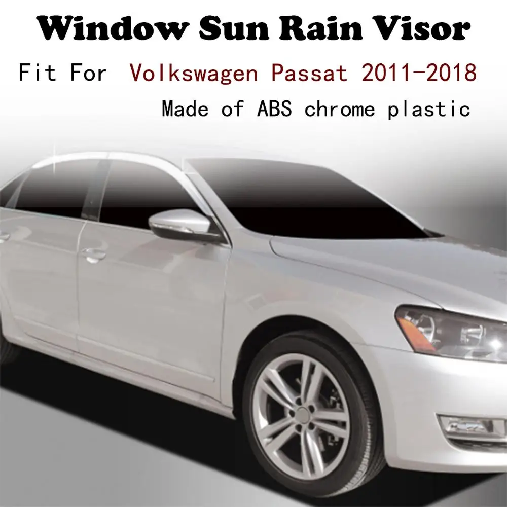 

Козырек на окно из АБС-хром и пластика для Volkswagen Passat 2011-2018