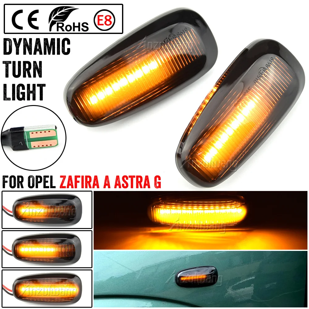 

Flowing Led Dynamic Turn Signal Light For Opel Zafira A 1999-2005 For Opel Astra G 1998-2009 Side Marker Light Sequential Blinke