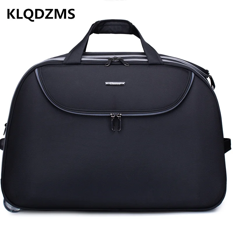 KLQDZMS Men's Rolling Luggage 18 Inch Large Capacity Handbag Portable Trolley Luggage Bag Multifunctional Trolley Backpack
