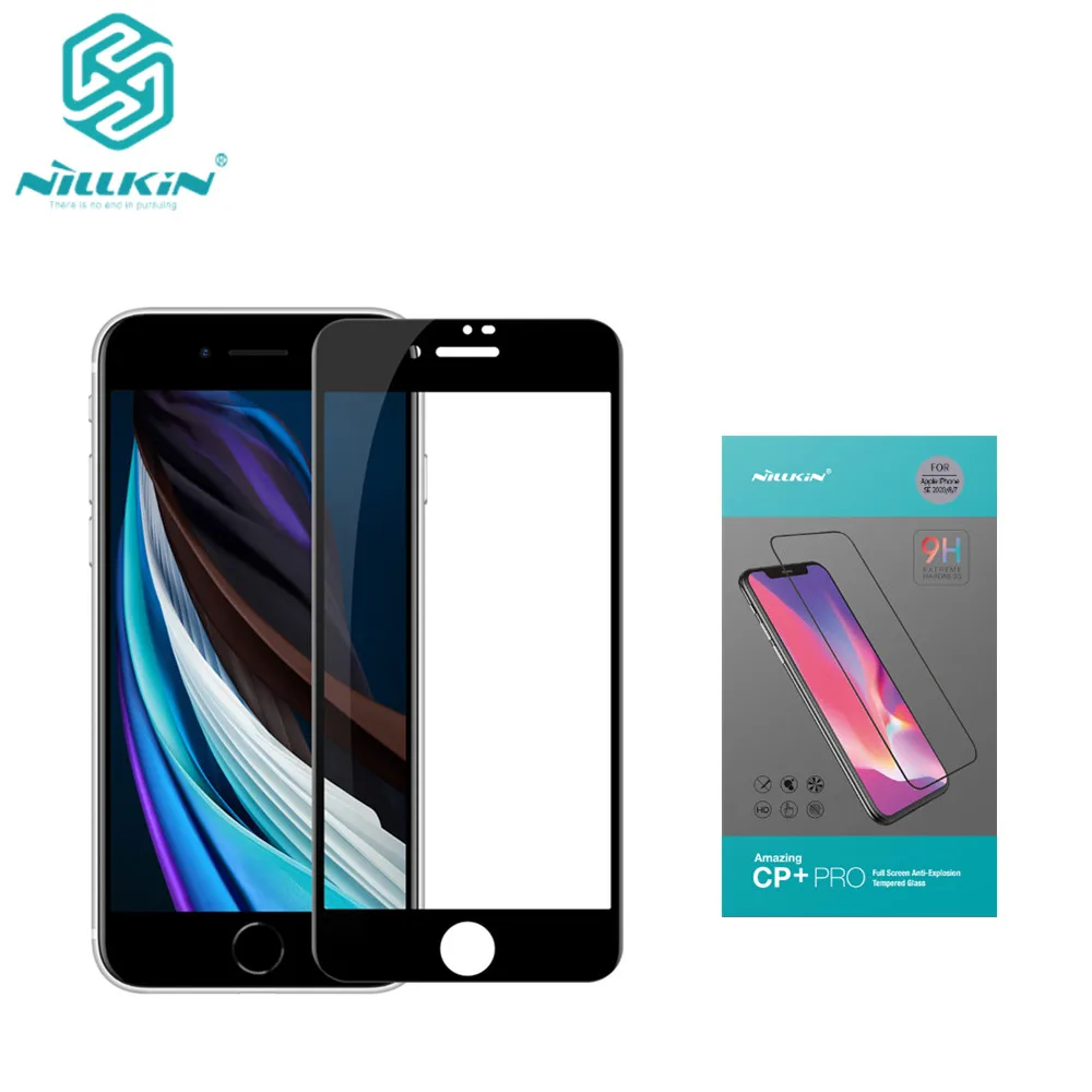 

For iPhone SE 2020/iPhone 7/8 CP+ PRO Full Cover Tempered Glass 9H 2.5D Curved Screen Protector NILLKIN Amazing Nanometer film