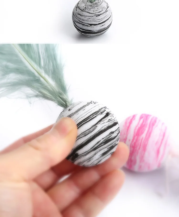 

Smart Cat Toys Ball Cat Training Toy Pet Playing Ball Pet Squeaky Supplies Products Toy for Kitten Kitty Interactive Feather Toy