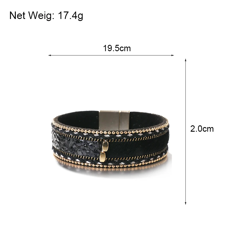 Браслет женский кожаный с леопардовым принтом и змеиным | Украшения аксессуары