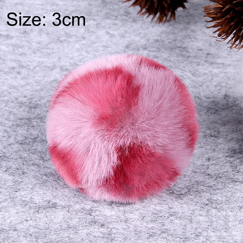 5 шт. 3 см пушистые плюшевые шарики мягкие помпоны из искусственного меха для
