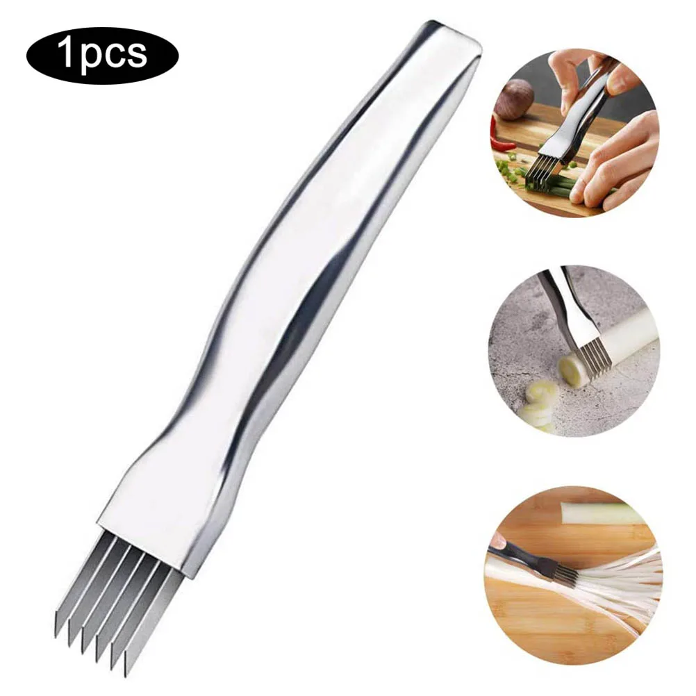 

High quality Kitchen Shred Silk Knife Manual Food Chopper Stainless Steel Onion Slicer