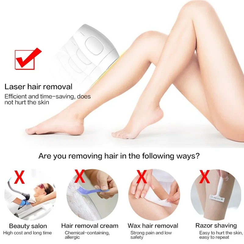 

600000 Flash Permanent IPL Laser Epilator Hair Removal Flawless Machine Electric Photo Women Painless Depilador Eletrico