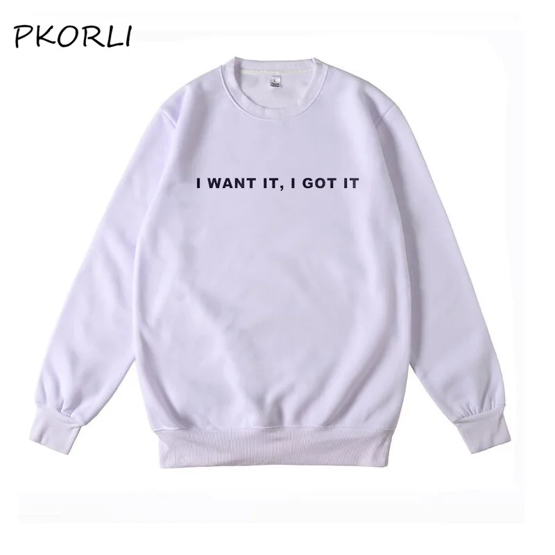 Женские толстовки Ariana Grande Толстовка I Want It I Got It Толстовка Thank You Next Crewneck толстовка унисекс пуловер Одежда - Цвет: Белый