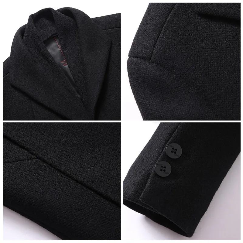 

BATMO 2020 new arrival winter thicked wool trench coat men,men's wool jackets ,plus-size M-XXXL