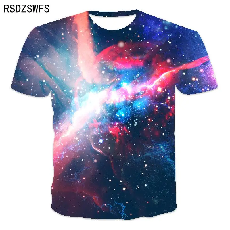Мужская футболка с изображением звездного неба туманности Млечного Пути