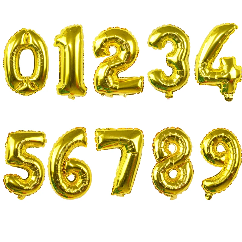 40 дюймовые цветные цифры-шары фольгированные фигурки-шары гелиевые воздушные