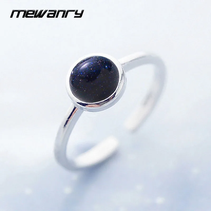 

Mewanry 925 Серебряные кольца INS/модные, элегантные, милые, пурпурного цвета звездное небо камень вечерние ювелирные изделия Аксессуары для малы...
