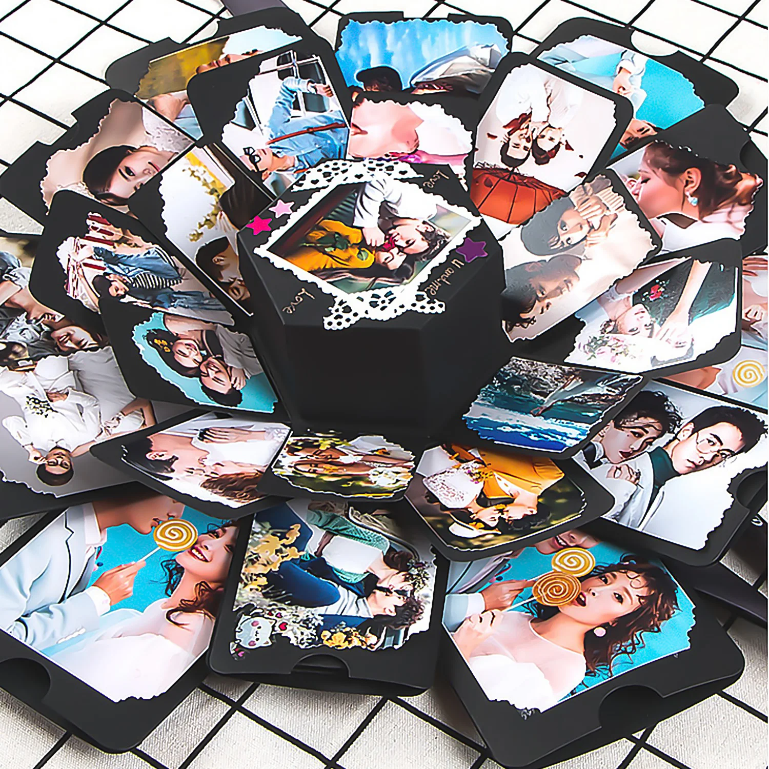 Behogar забавные 5 Слои DIY Фотоальбом взрыв коробка с 20 шт. маркеры Заправка для