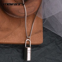 mewanry 925 sterling silver necklace new fashion vintage punk party creative design elegant lock pendant jewelry birthday gifts