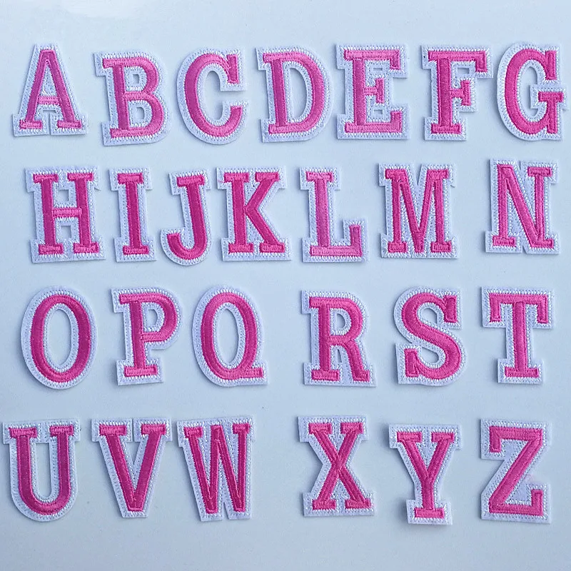 Розовые английские нашивки с надписью для детской джинсовой одежды Женская