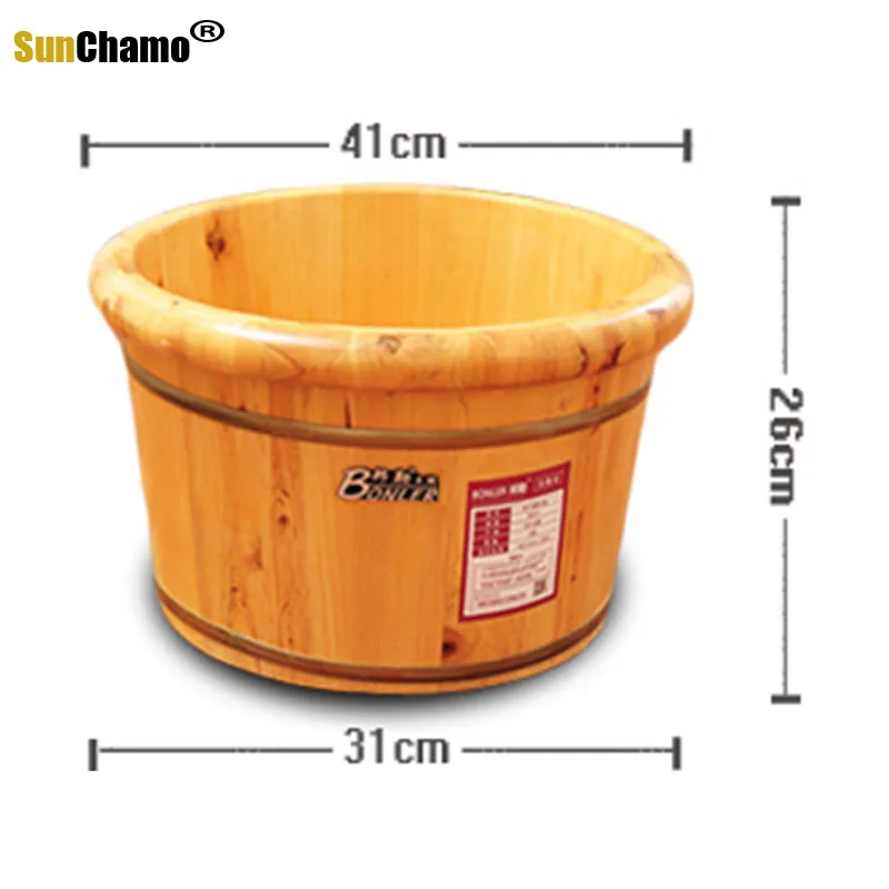 Деревянная ванна для ног Маленькая деревянная раковина артефакт цельная