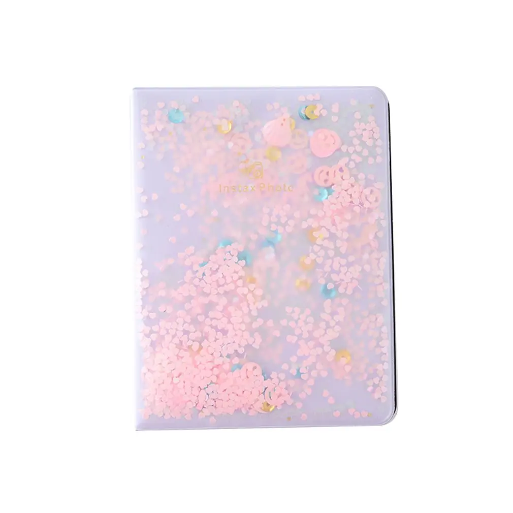 

Quicksand Sequin Series 3 Inch 5 Inch Photo Album 3 Colors Photo Album Storage Notes Mini Album for Instax Mini Film