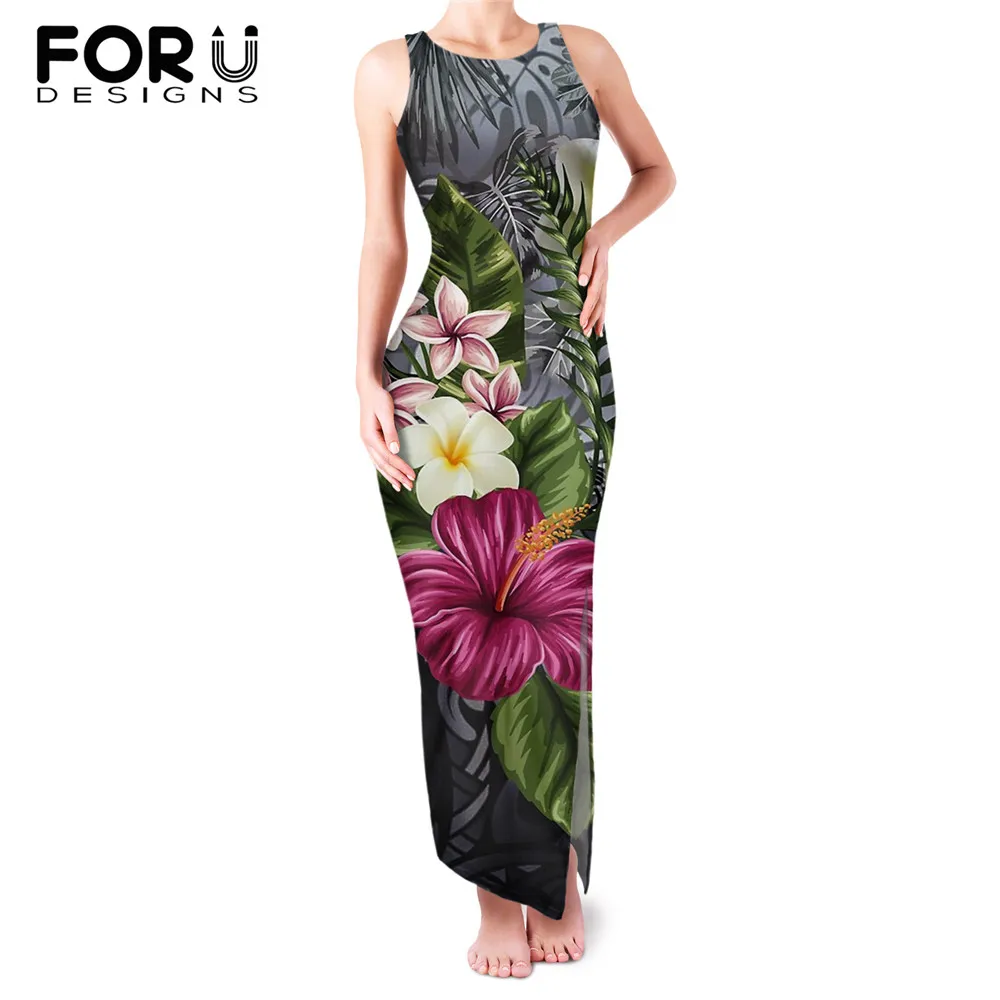 

FORUDESIGNS, винтажные женские вечерние платья без рукавов, Сексуальное Вечернее Платье макси с высоким разрезом, Тонкий пляжный сарафан, женско...