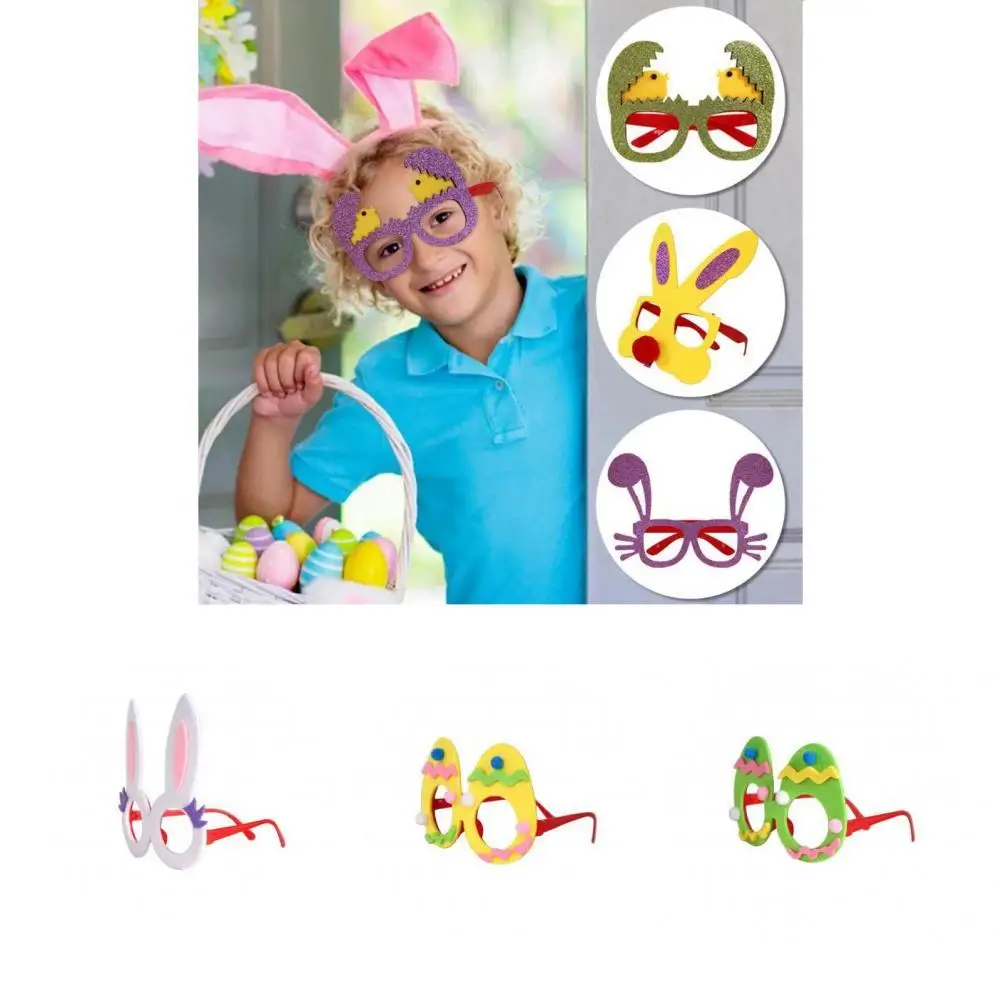 

Easy Wear Non Woven Fabric Adorable Easter Elements Glasses Frame for Kids