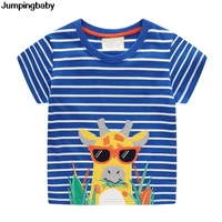 2021 boys t shirt summer top kids clothes animals appliqued t shirts children koszulki tee shirt roupa infantil enfant koszulka