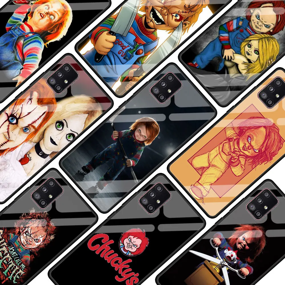 

Childs Play Horror Parody Glass Phone Case For Samsung Galaxy A51 A71 A21S A31 A91 A52 5G A41 A72 A11 A51 A01 A71 A21 EU Cover